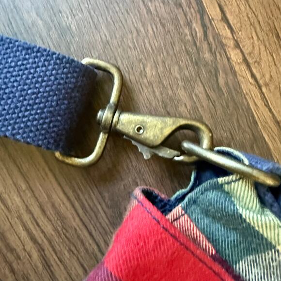 Vintage Disney Store Plaid Winnie the Pooh Messenger Bag 90s Y2K Crossbody Tote - Picture 4 of 16